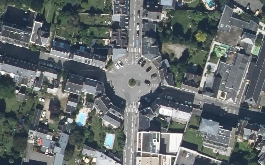 Vue aérienne de la Place Jean XXIII