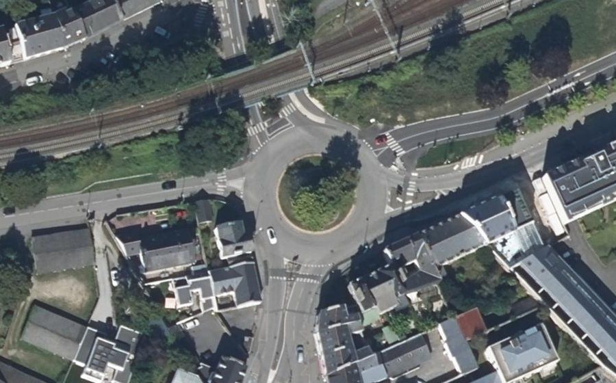 Vue aérienne du Giratoire de la Gare