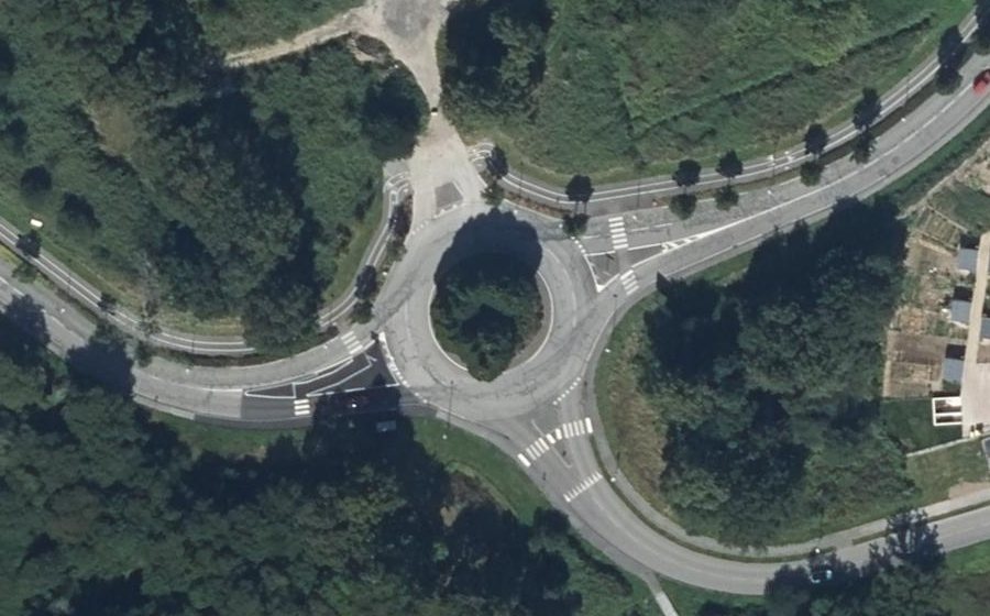 Vue aérienne du Giratoire de La Lande