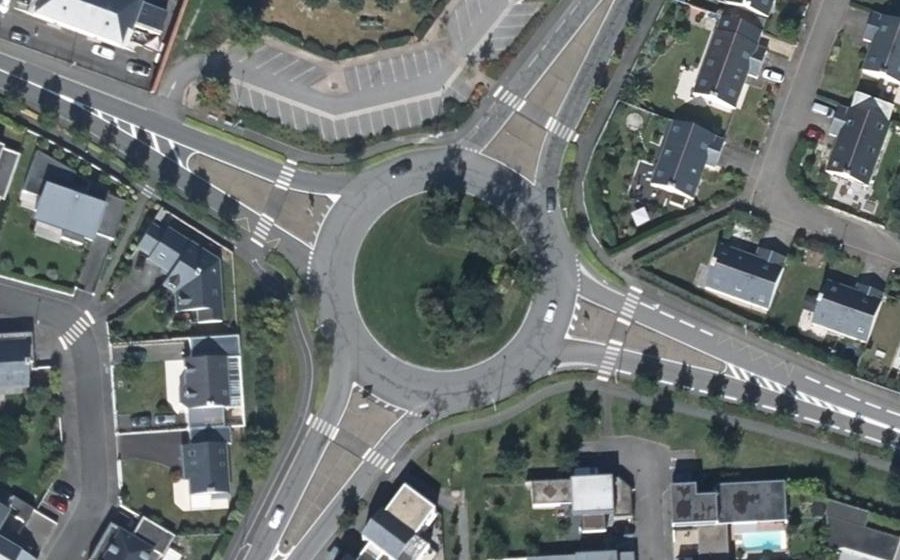 Vue aérienne du Giratoire de l'Évéché