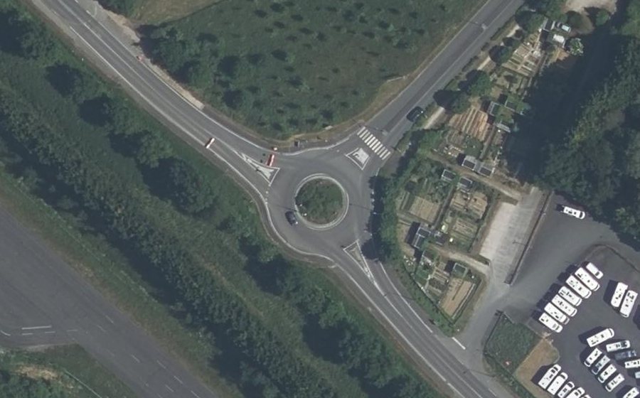 Vue aérienne du Route de Laval