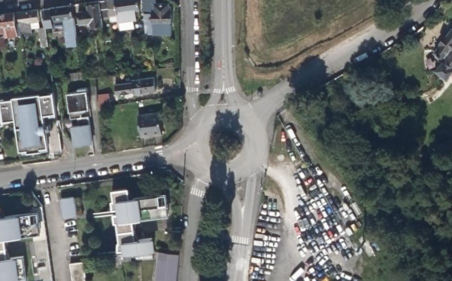 Vue aérienne du Giratoire du Poignat