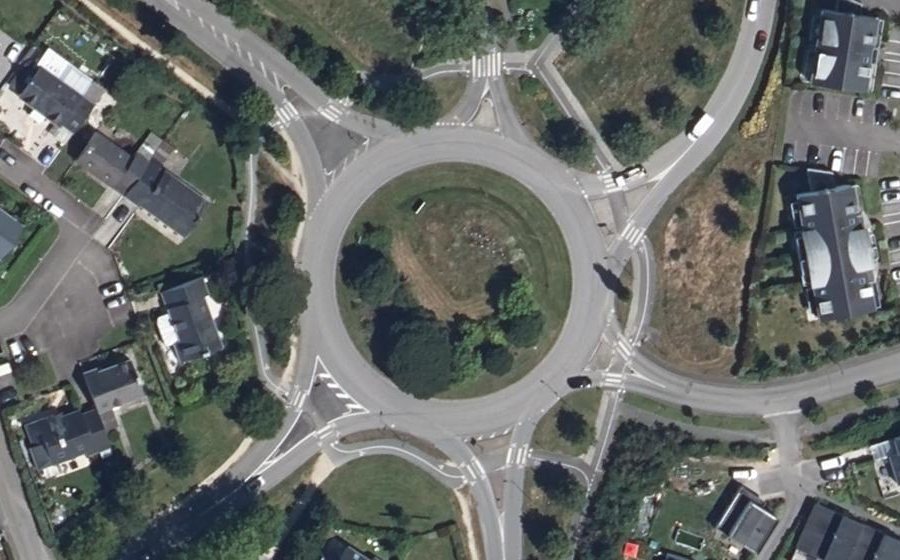 Vue aérienne du Rond-Point de Kerfontaine