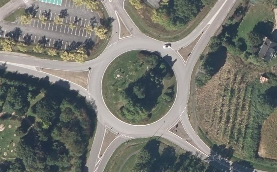 Vue aérienne du Giratoire des Villes Jeffs