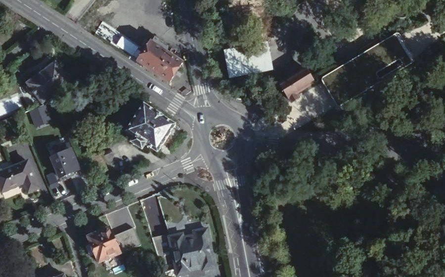 Vue aérienne du Rond-Point de la Légion d'Honneur
