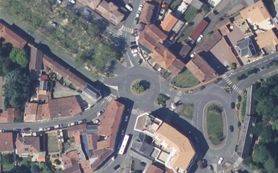 Vue aérienne du Place Labate