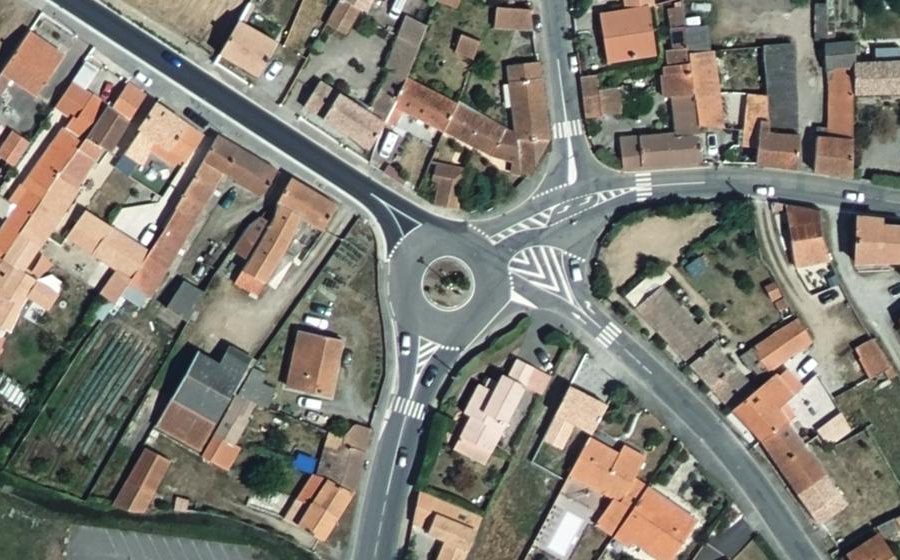 Vue aérienne du Rond-Point des Cinq Chemins