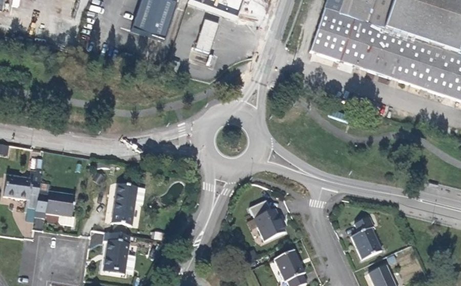 Vue aérienne du Rond-Point du Landy