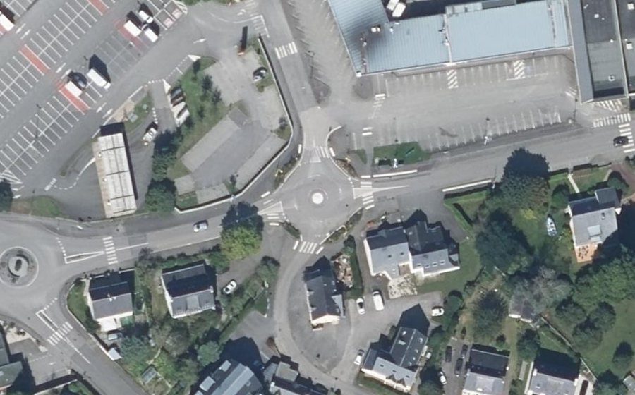 Vue aérienne du Rond-Point du Poulprio