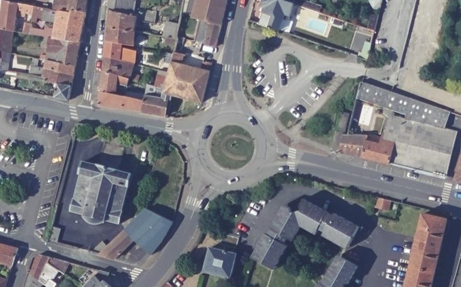 Vue aérienne du Rond-Point de Leipzig