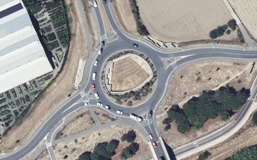 Vue aérienne du Rond-Point René Marquès