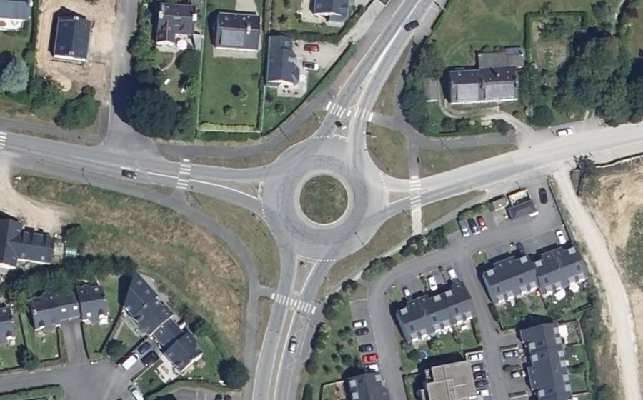 Vue aérienne du Rond-Point de Kersalé