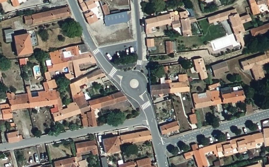Vue aérienne de la Croix-Rouge