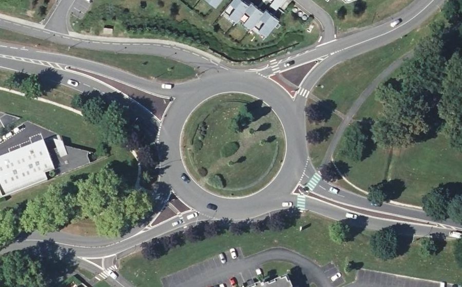 Vue aérienne du Rond-Point Santona-Moulin