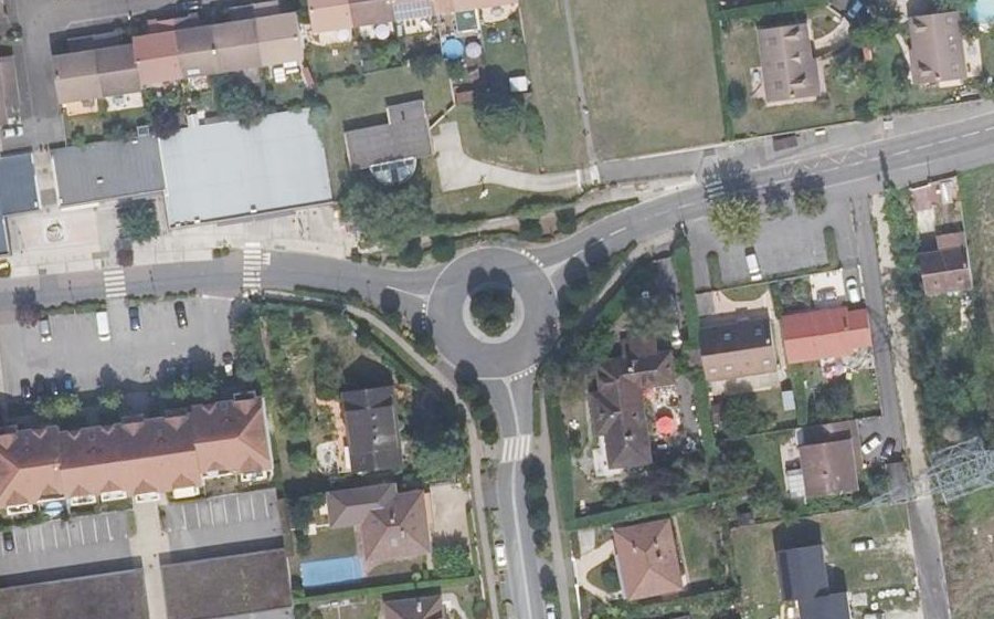 Vue aérienne du Rue de la République