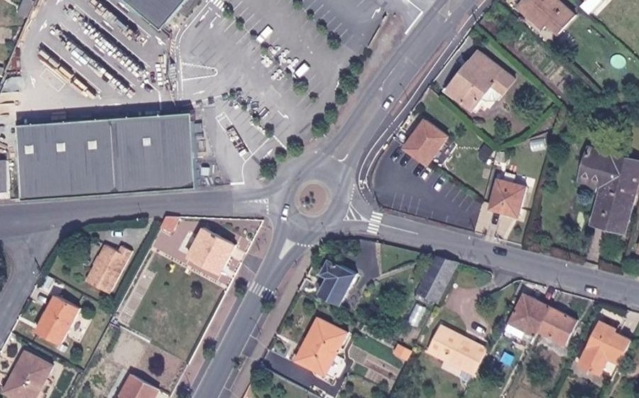 Vue aérienne du Boulevard Georges Clemenceau