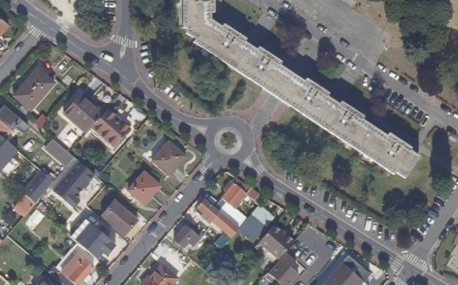 Vue aérienne du Rue du Colonel Fabien