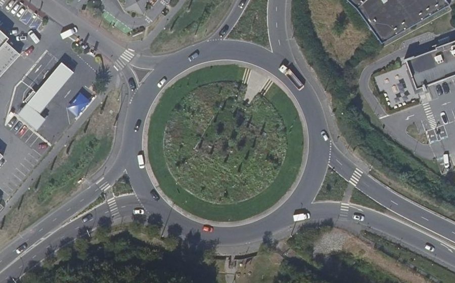 Vue aérienne du Rond-Point Louis Delgrès