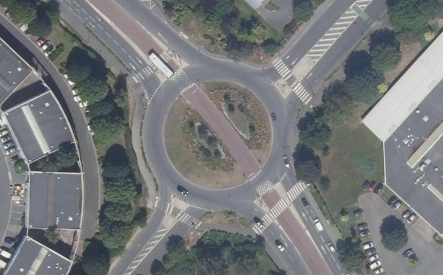 Vue aérienne du Place du Souvenir Français