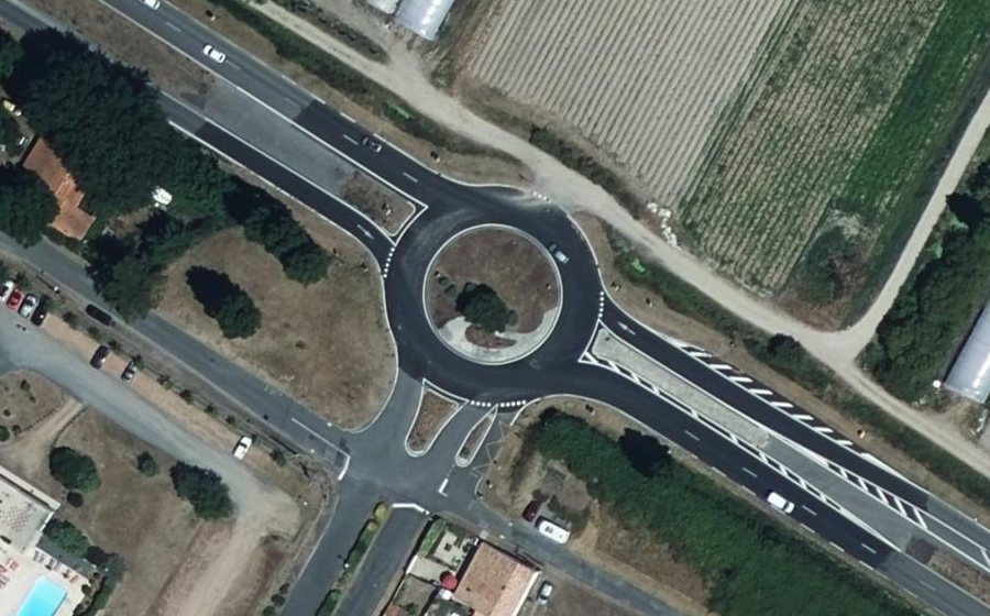 Vue aérienne du Giratoire de la Tresson