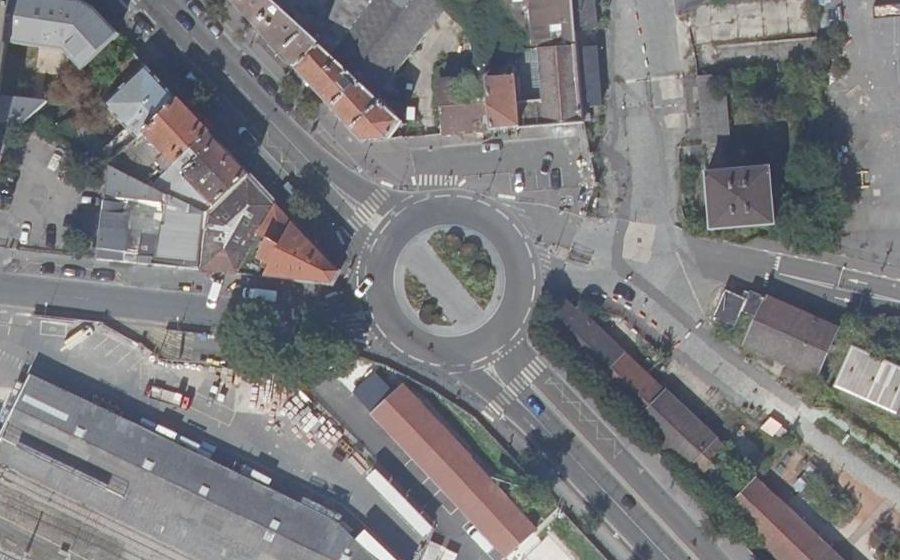 Vue aérienne du Place Jean Moulin