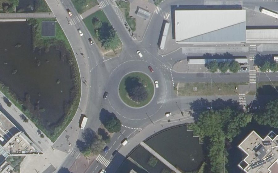 Vue aérienne du Place Neptune