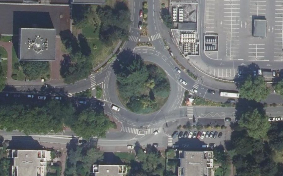 Vue aérienne du Place de l'Amitié entre les Peuples