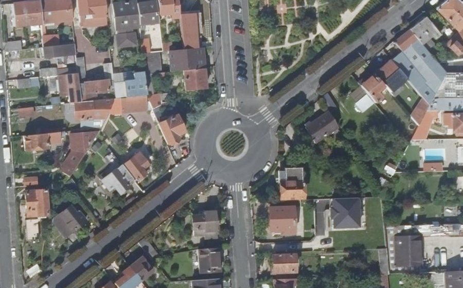 Vue aérienne du Place Louis Jacquard