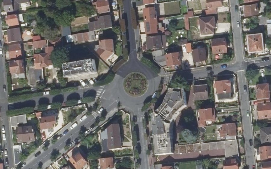 Vue aérienne du Place Charlemagne