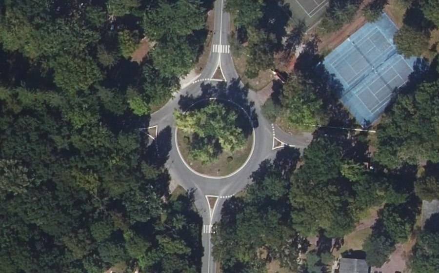 Vue aérienne du Rond-Point d'Aumale