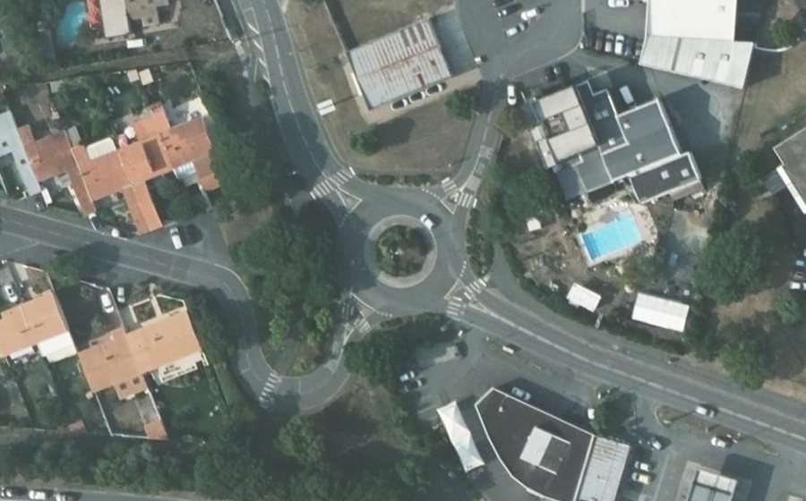 Vue aérienne du Rue du Pont des Salines