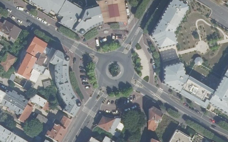 Vue aérienne du Rond-Point Thiers