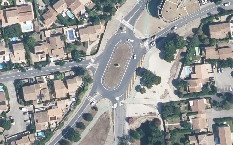 Vue aérienne du Rond-Point Pascalet