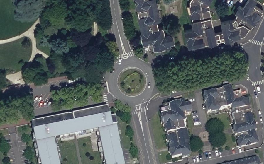 Vue aérienne du Rond-Point de l'Ormeau