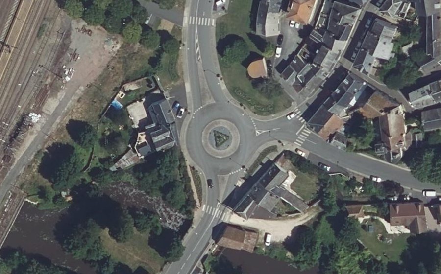 Vue aérienne du Rue des Ponts