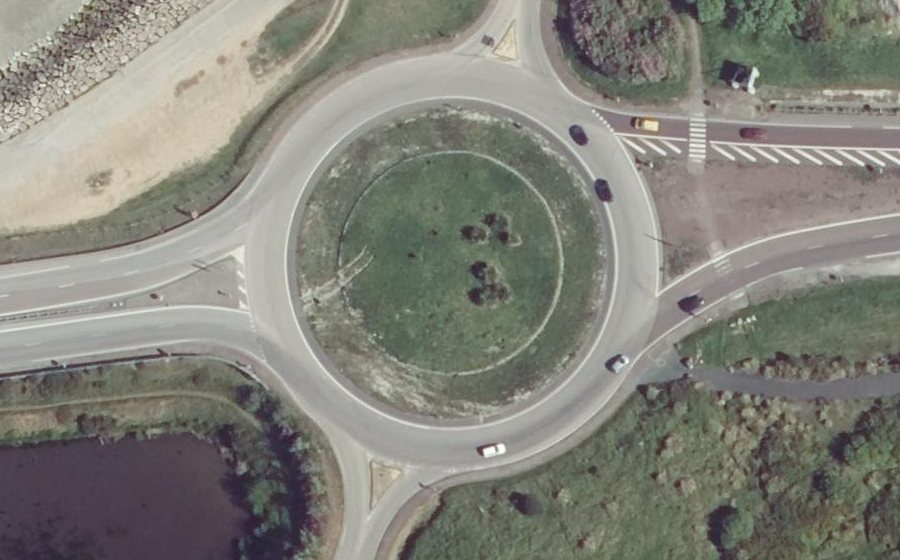 Vue aérienne du Rond-Point des Flamands