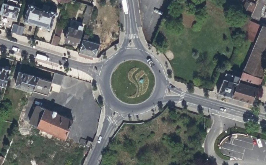 Vue aérienne du Place de Champagne