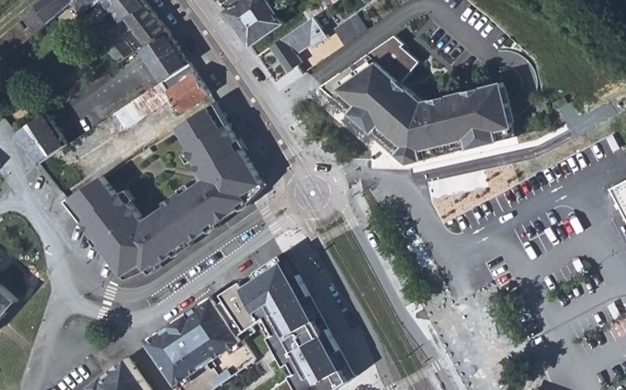 Vue aérienne du Place des Acacias