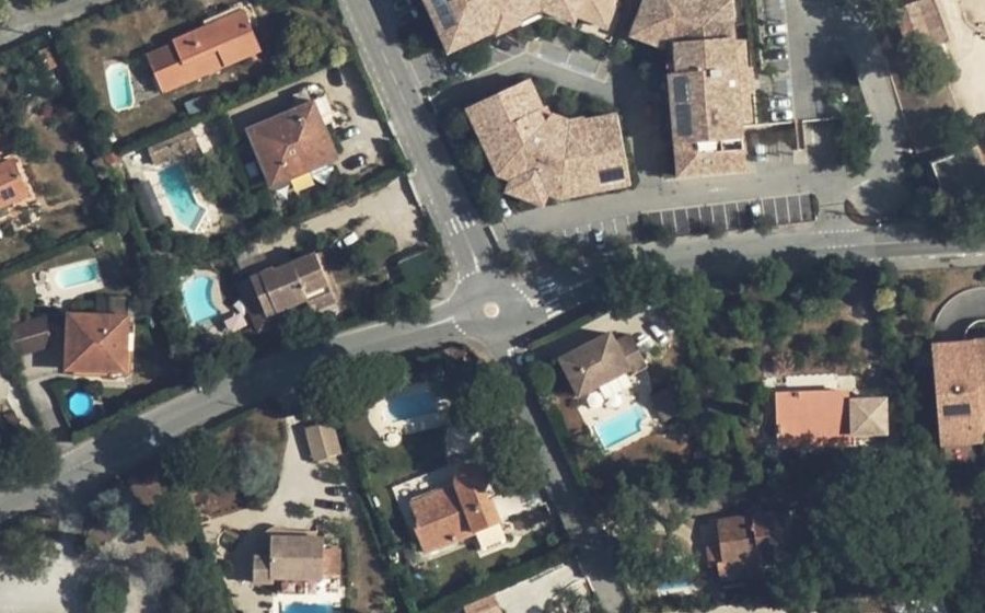 Vue aérienne du Rond-point des Oliviers