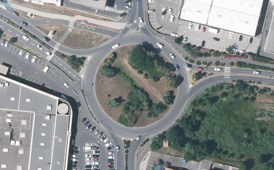 Vue aérienne du Rond-Point du Souvenir Français