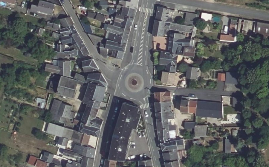 Vue aérienne du Place de la Croix Rouge