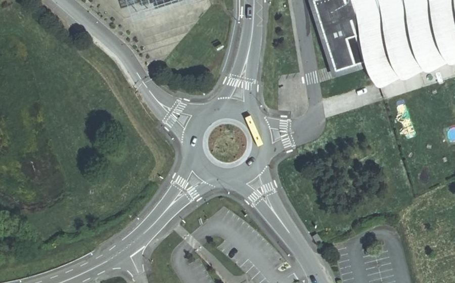 Vue aérienne du Rond-point du France