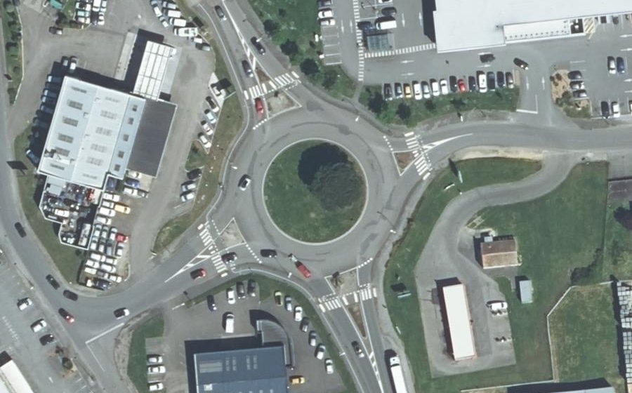 Vue aérienne du Rond-Point du Normandie