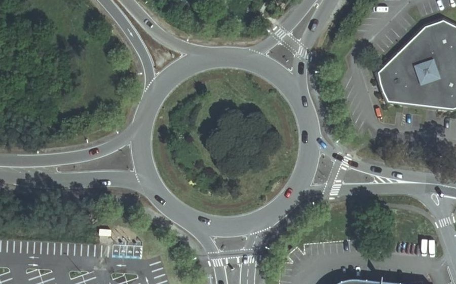 Vue aérienne du Rond-Point des Anciens Combattants d'Afrique du Nord