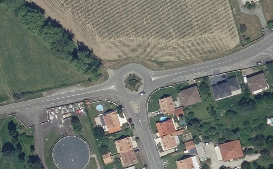 Vue aérienne du Rue de la Libération