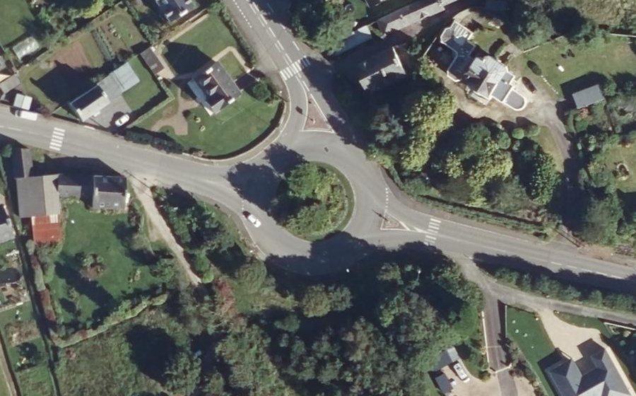 Vue aérienne du Rond-Point de Crickhowell