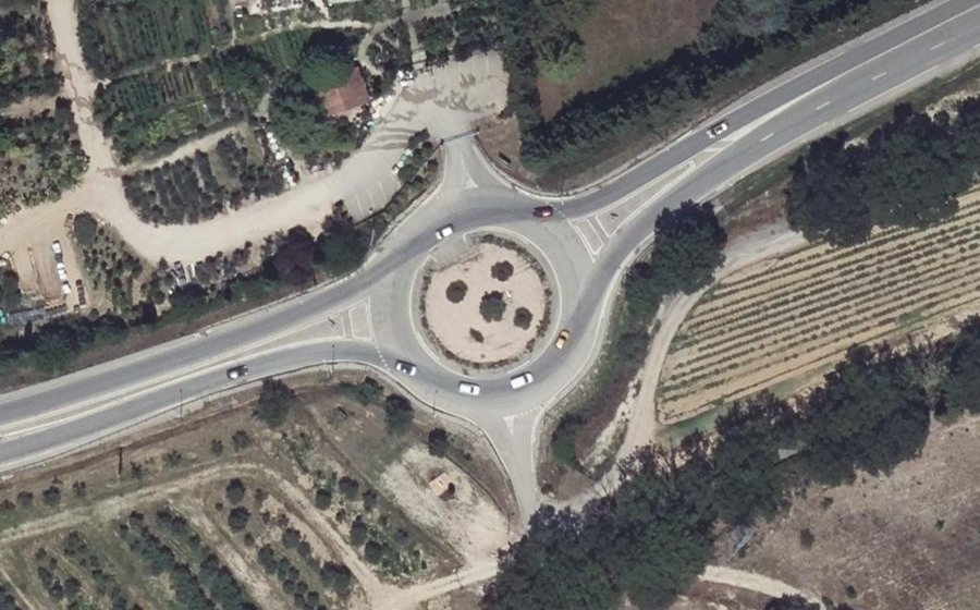 Vue aérienne du Rond-Point du 24 Avril 1915