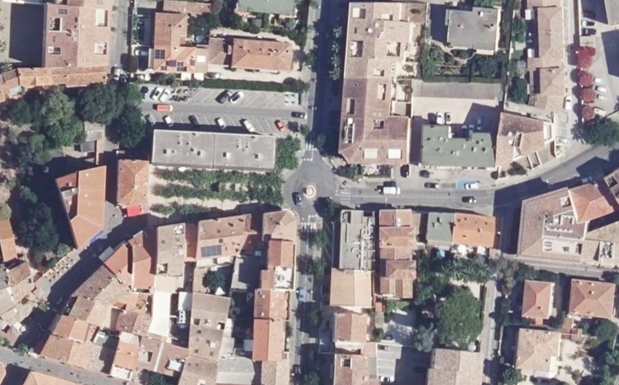 Vue aérienne du Rond-Point Lazare Ponticelli