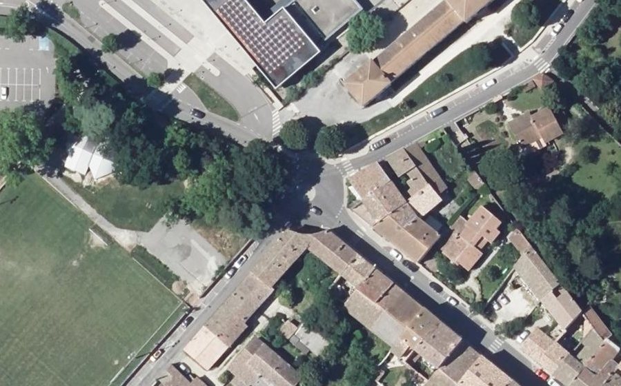 Vue aérienne du Place Étienne Noël