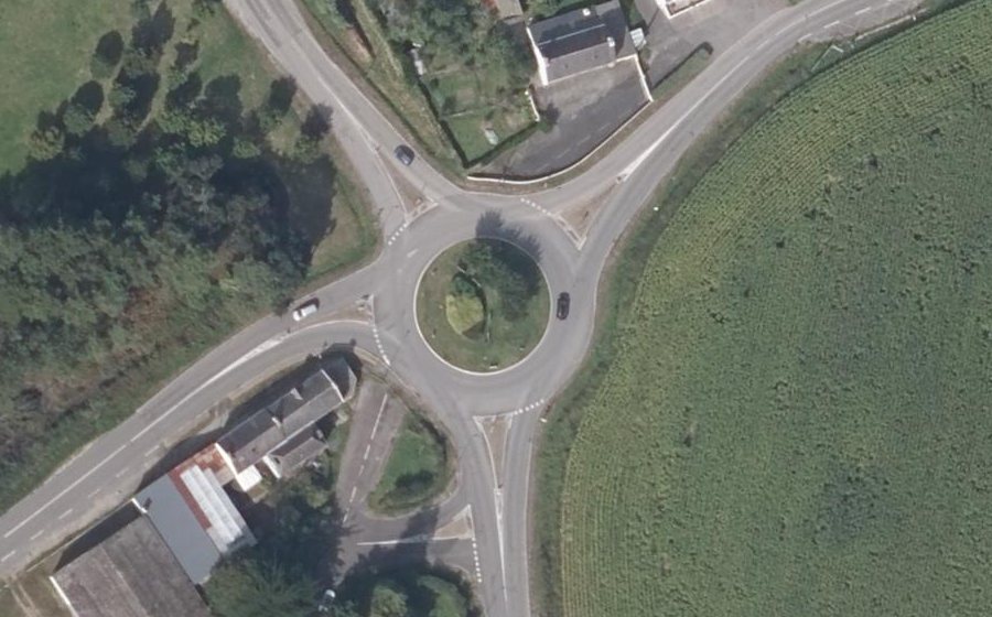 Vue aérienne du Rond-Point de Beg er Lann